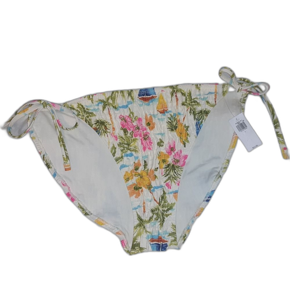 Old Navy Large Tropical Floral Side Tie Hi-Leg Bikini NWT